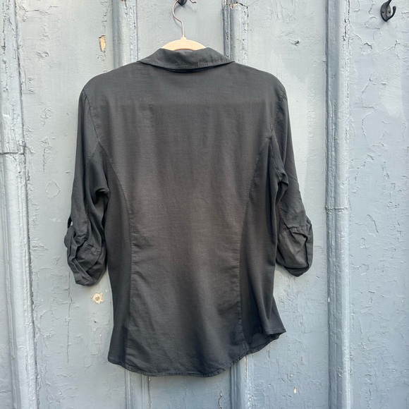 James Perse Sheer Slub Side Panel Shirt, size “3” (L) - Picture 5 of 11